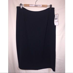 NWT Kasper pencil skirt navy blue size 12